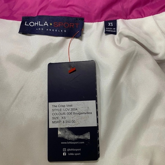 New! LOHLA SPORT Women’s The Crisp Vest Bougainvillea, Navy, White Size XS NWT - Picture 3 of 6